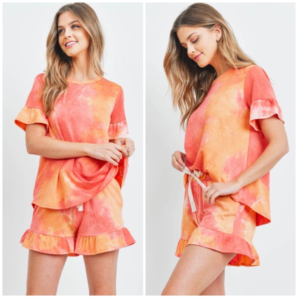 TIE DYE SHORTS SET